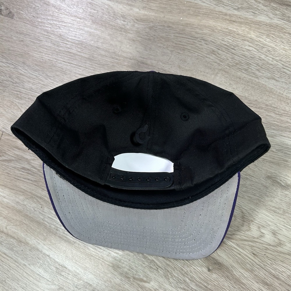 VTG Tampa Devil Rays Snapback Hat Deadstock MLB Baseball Twins‎ Black Purple Cap - Picture 6 of 9